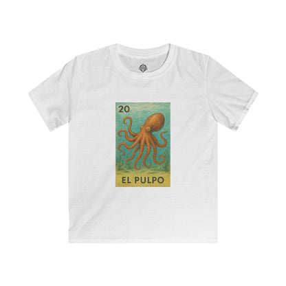 Octopus Lotería Kids - Soft Style U.S. Cotton T-Shirt (El Pulpo)