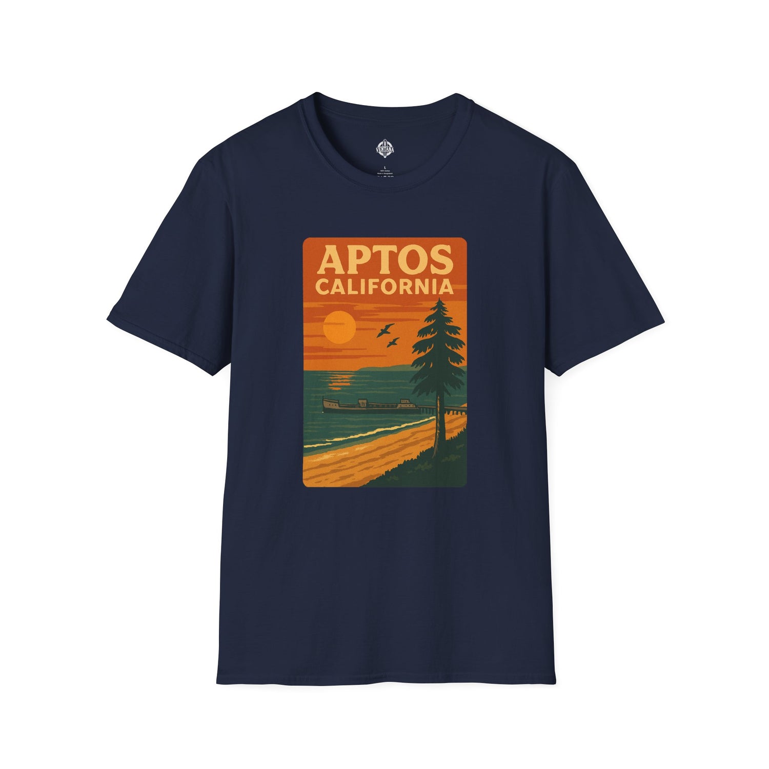 Aptos California Sunset Unisex - U.S. Cotton T-Shirt