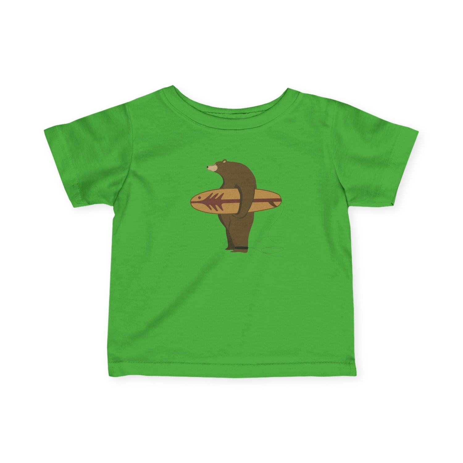 Surfing Grizzly Bear by Fabian Lavater - Infant 100% Cotton T-Shirt