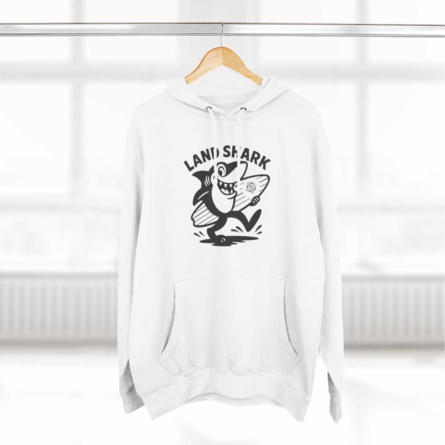 Land Shark Unisex - Pull-Over Cotton Blend Fleece Hoodie