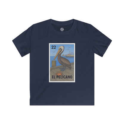 Pelican Lotería Kids - Soft Style U.S. Cotton T-Shirt (El Pelícano)