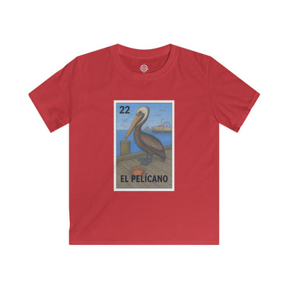 Pelican Lotería Kids - Soft Style U.S. Cotton T-Shirt (El Pelícano)