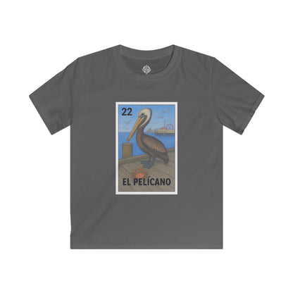 Pelican Lotería Kids - Soft Style U.S. Cotton T-Shirt (El Pelícano)