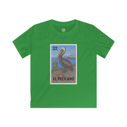 Pelican Lotería Kids - Soft Style U.S. Cotton T-Shirt (El Pelícano)