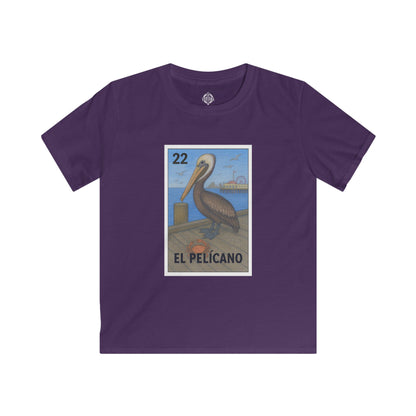 Pelican Lotería Kids - Soft Style U.S. Cotton T-Shirt (El Pelícano)