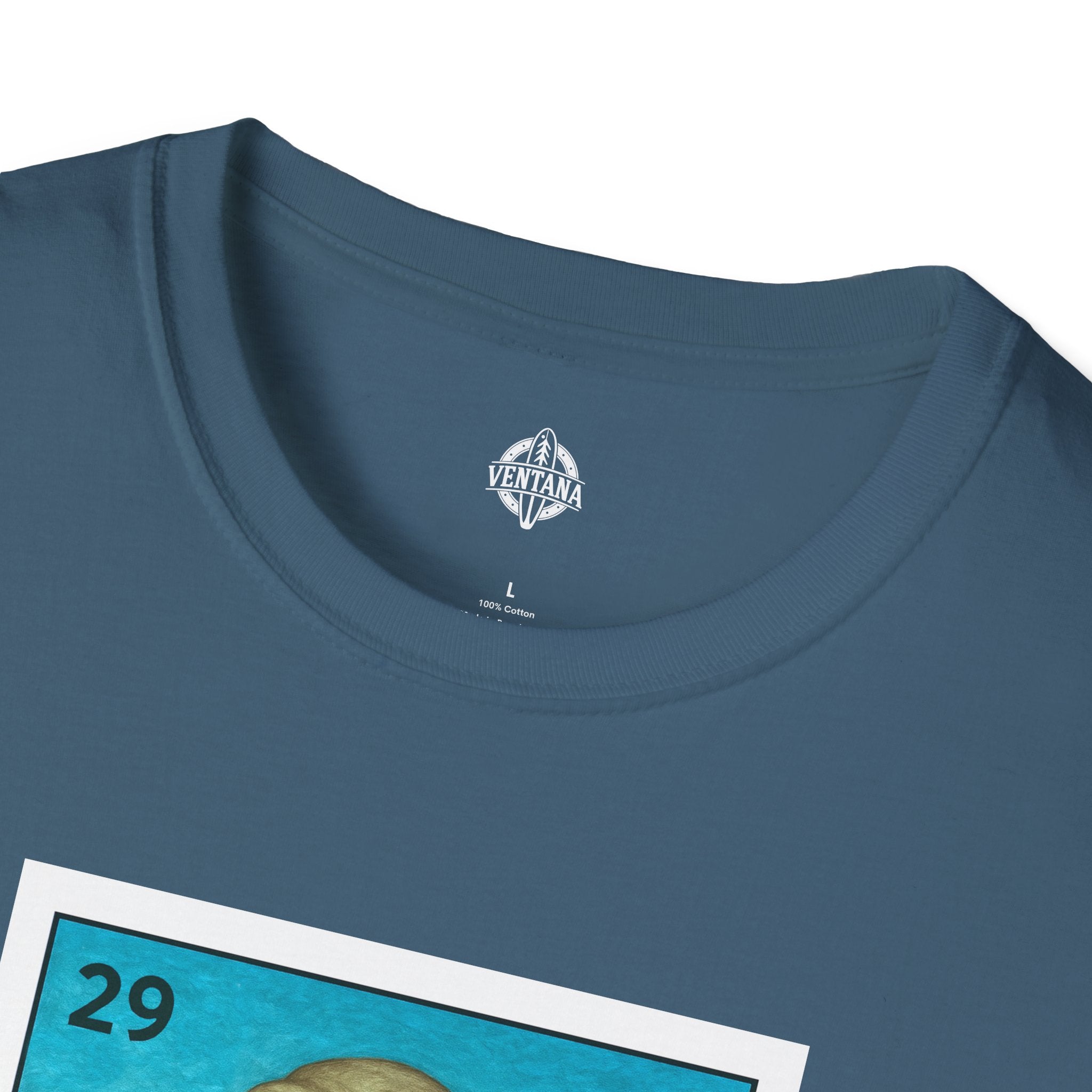 Elephant Seal Lotería Unisex - Soft Style U.S. Cotton T-Shirt (El Elefante Marino)