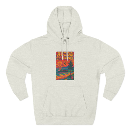 Aptos California Psychedelic Unisex - Pull-Over Cotton Blend Fleece Hoodie