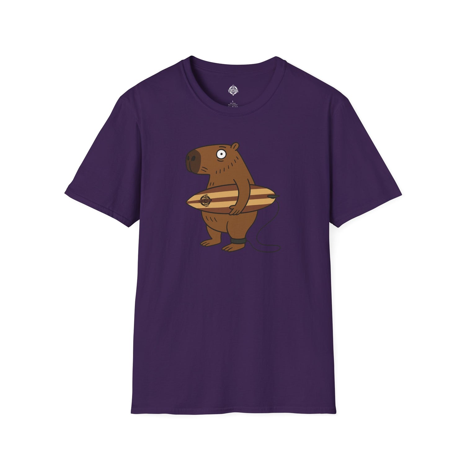 Capybara Surfer Unisex - Soft Style U.S. Cotton T-Shirt