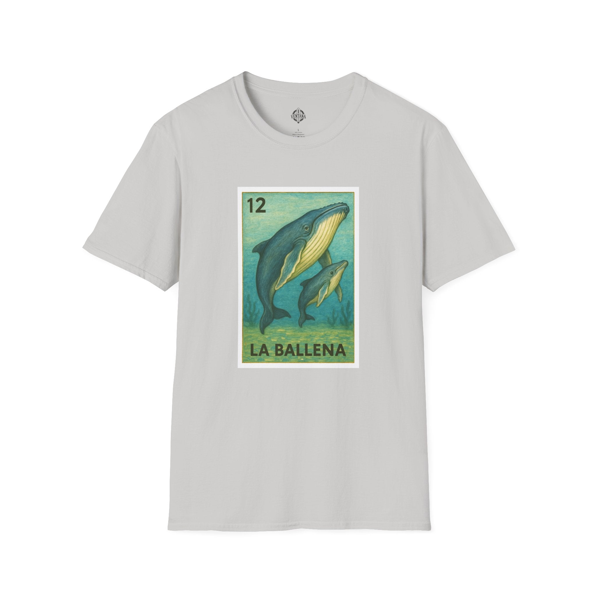 Whale Lotería Unisex - Soft Style U.S. Cotton T-Shirt (La Ballena)