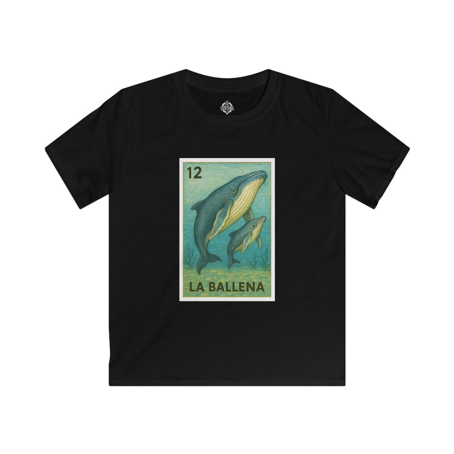 Whale Lotería Kids - Soft Style U.S. Cotton T-Shirt (La Ballena)