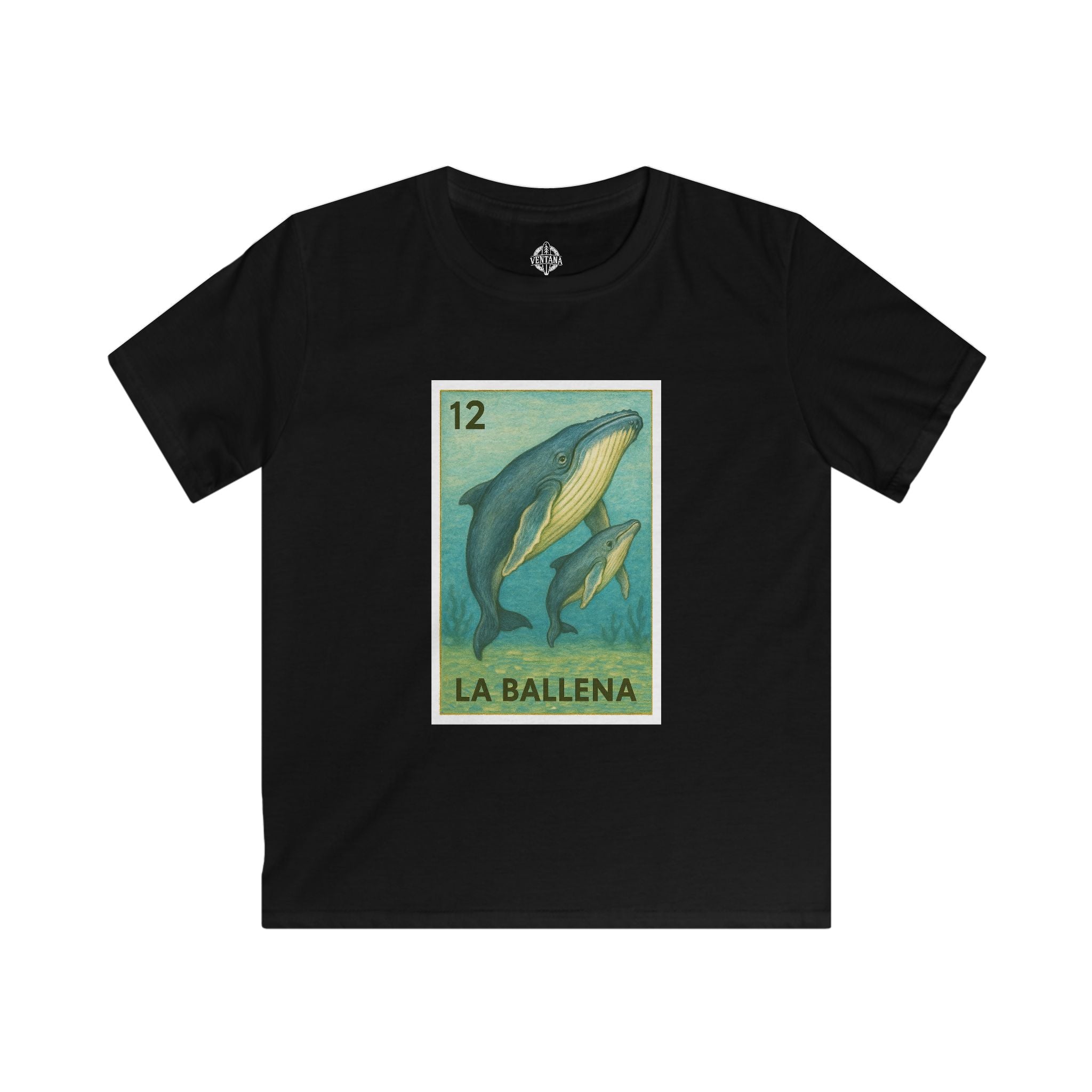 Whale Lotería Kids - Soft Style U.S. Cotton T-Shirt (La Ballena)