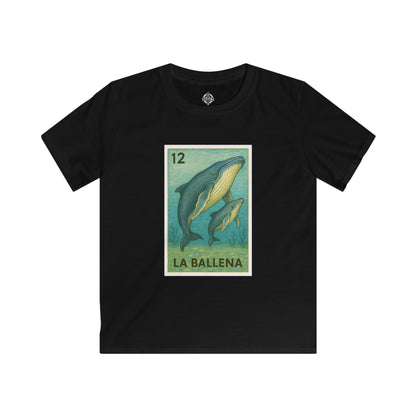 Whale Lotería Kids - Soft Style U.S. Cotton T-Shirt (La Ballena)