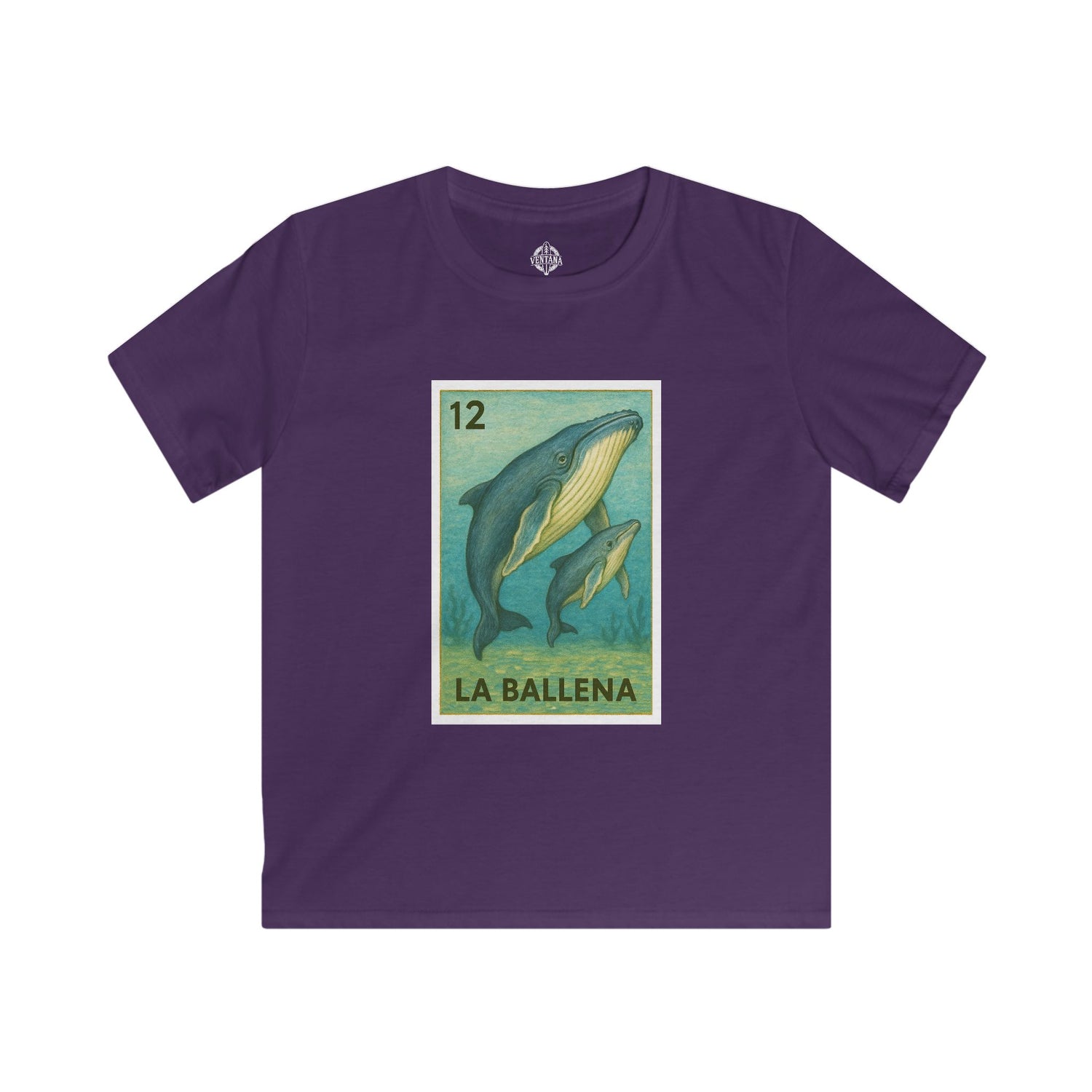 Whale Lotería Kids - Soft Style U.S. Cotton T-Shirt (La Ballena)