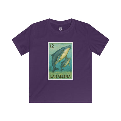 Whale Lotería Kids - Soft Style U.S. Cotton T-Shirt (La Ballena)