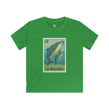 Whale Lotería Kids - Soft Style U.S. Cotton T-Shirt (La Ballena)