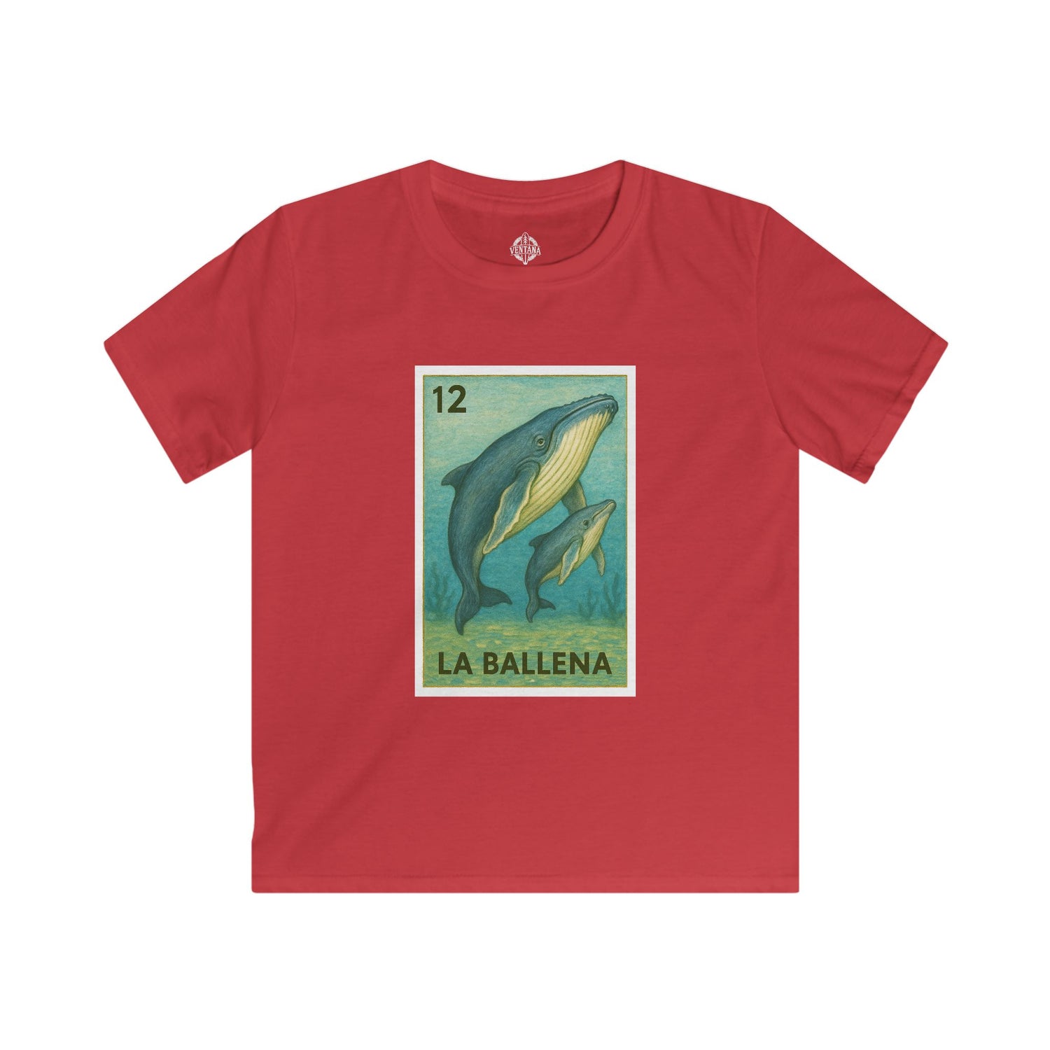 Whale Lotería Kids - Soft Style U.S. Cotton T-Shirt (La Ballena)