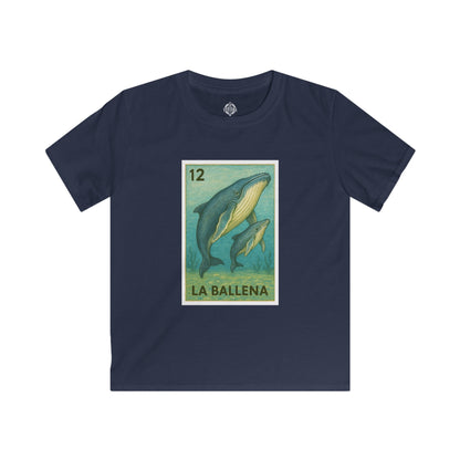 Whale Lotería Kids - Soft Style U.S. Cotton T-Shirt (La Ballena)