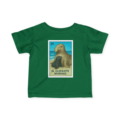 Elephant Seal Lotería - Infant 100% Cotton T-Shirt (El Elefante Marino)