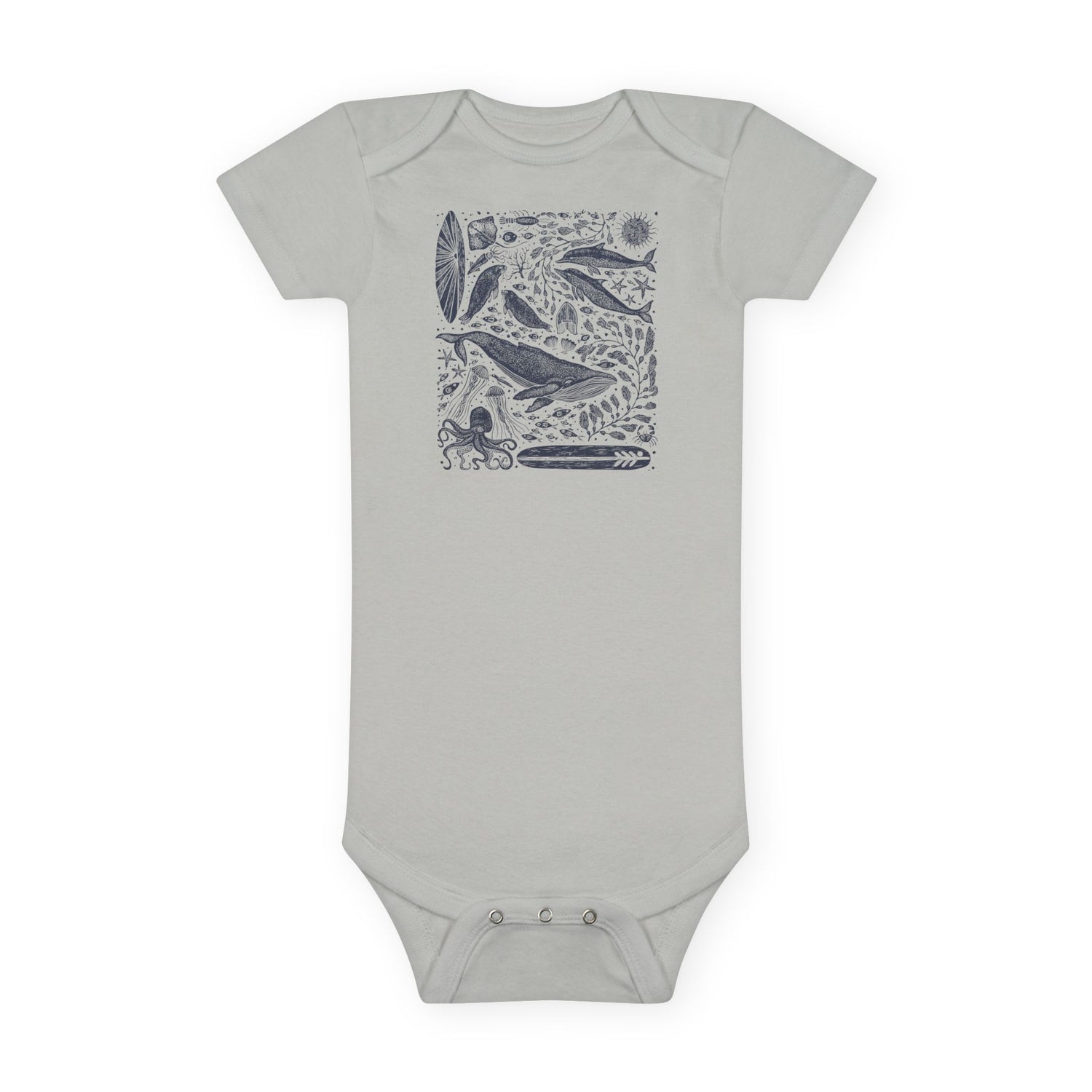 Ventana Marine Life by Lili Arnold - Baby Short Sleeve 100% Cotton Onesie