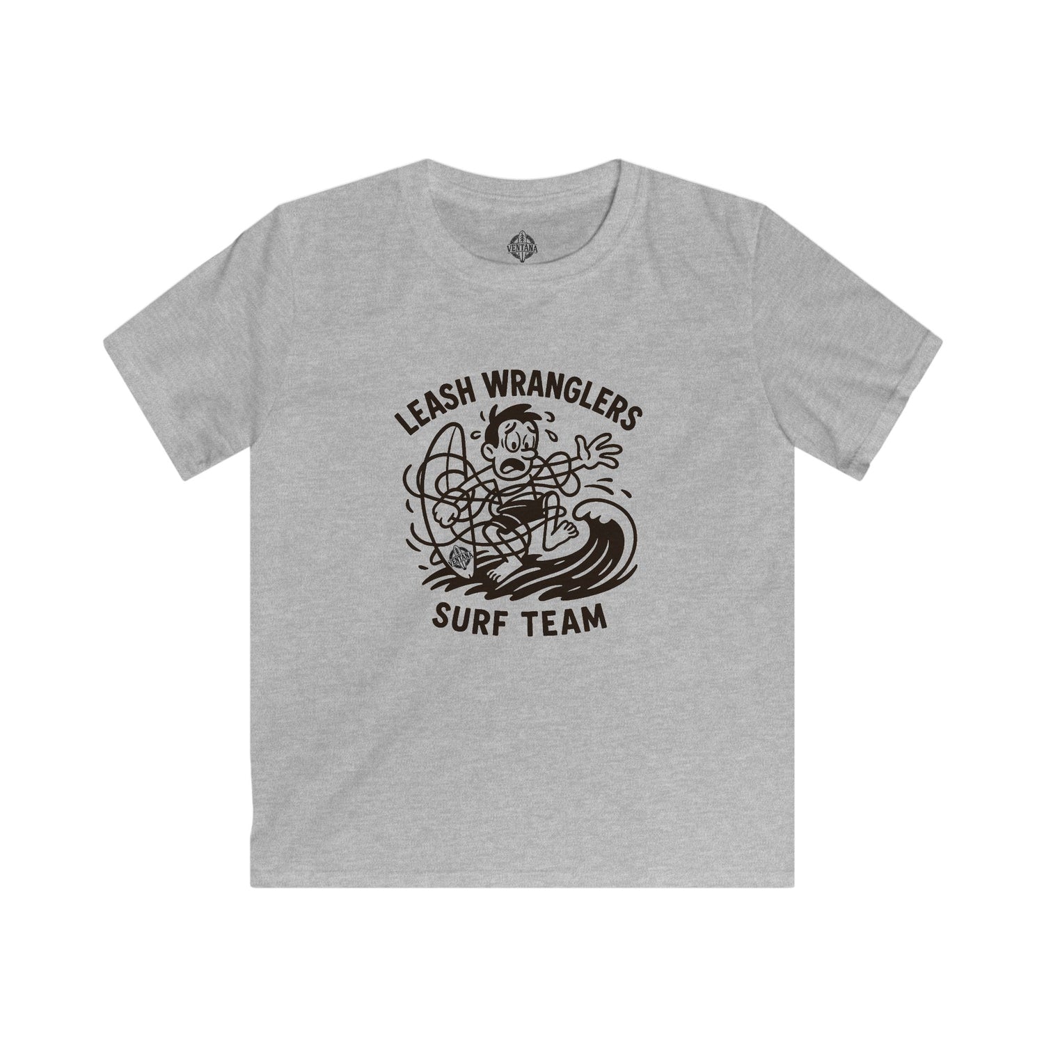 Leash Wranglers Surf Team Kids - Soft Style U.S. Cotton T-Shirt