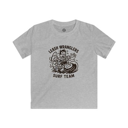 Leash Wranglers Surf Team Kids - Soft Style U.S. Cotton T-Shirt