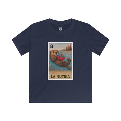 Sea Otter Lotería Kids - Soft Style U.S. Cotton T-Shirt (La Nutria)