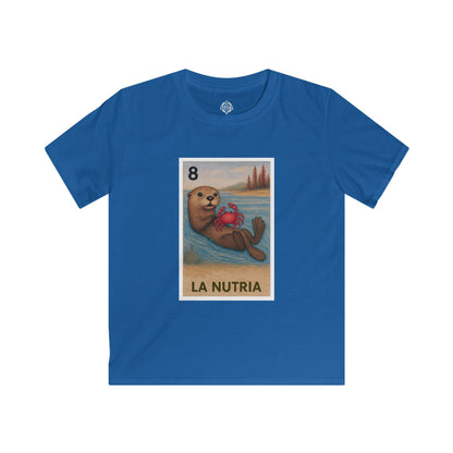 Sea Otter Lotería Kids - Soft Style U.S. Cotton T-Shirt (La Nutria)