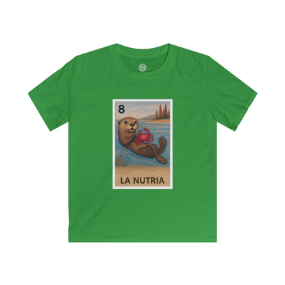 Sea Otter Lotería Kids - Soft Style U.S. Cotton T-Shirt (La Nutria)
