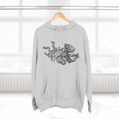 Ventangle Octopus Unisex - Pull-Over Cotton Blend Fleece Hoodie