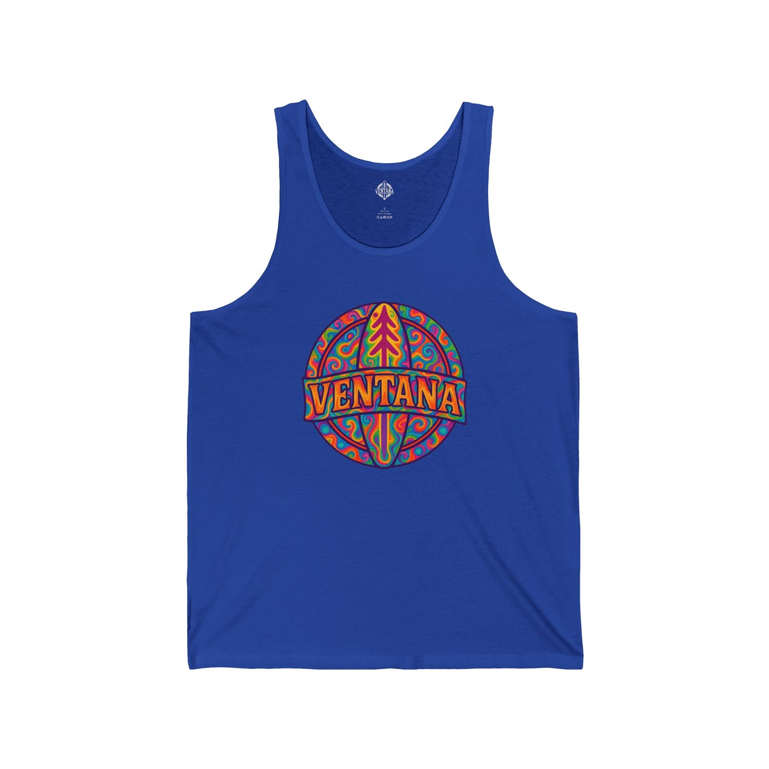 Ventana Psychedelic Treefish Logo - Cotton Jersey Tank Top Unisex