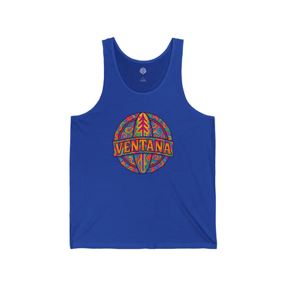 Ventana Psychedelic Treefish Logo - Cotton Jersey Tank Top Unisex