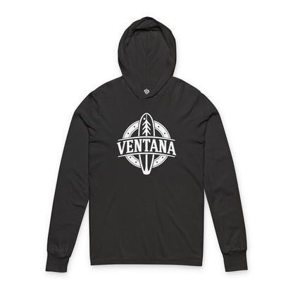 Ventana Treefish Logo Unisex - Cotton Long Sleeve Hooded T-Shirt