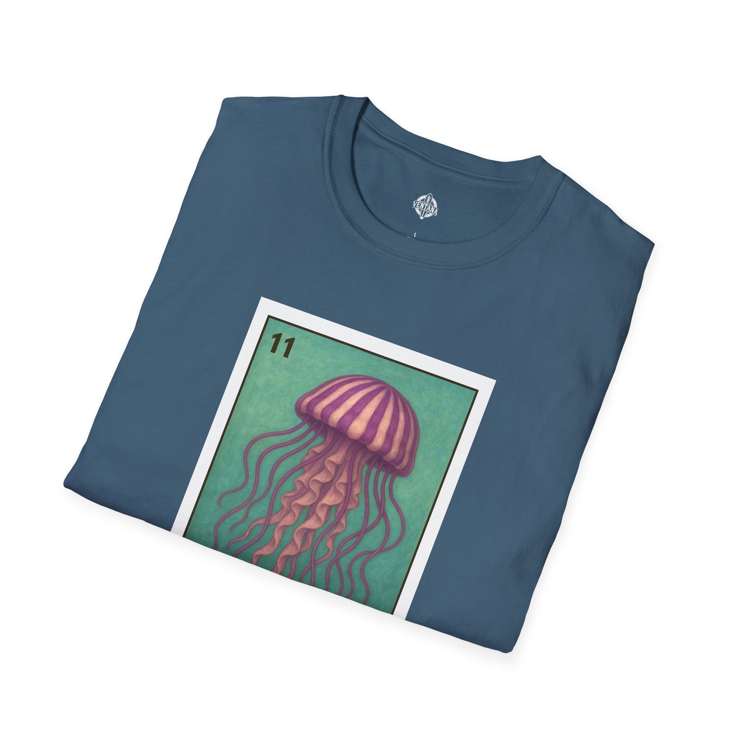 Sea Jelly Lotería Unisex - Soft Style U.S. Cotton T-Shirt (La Medusa)