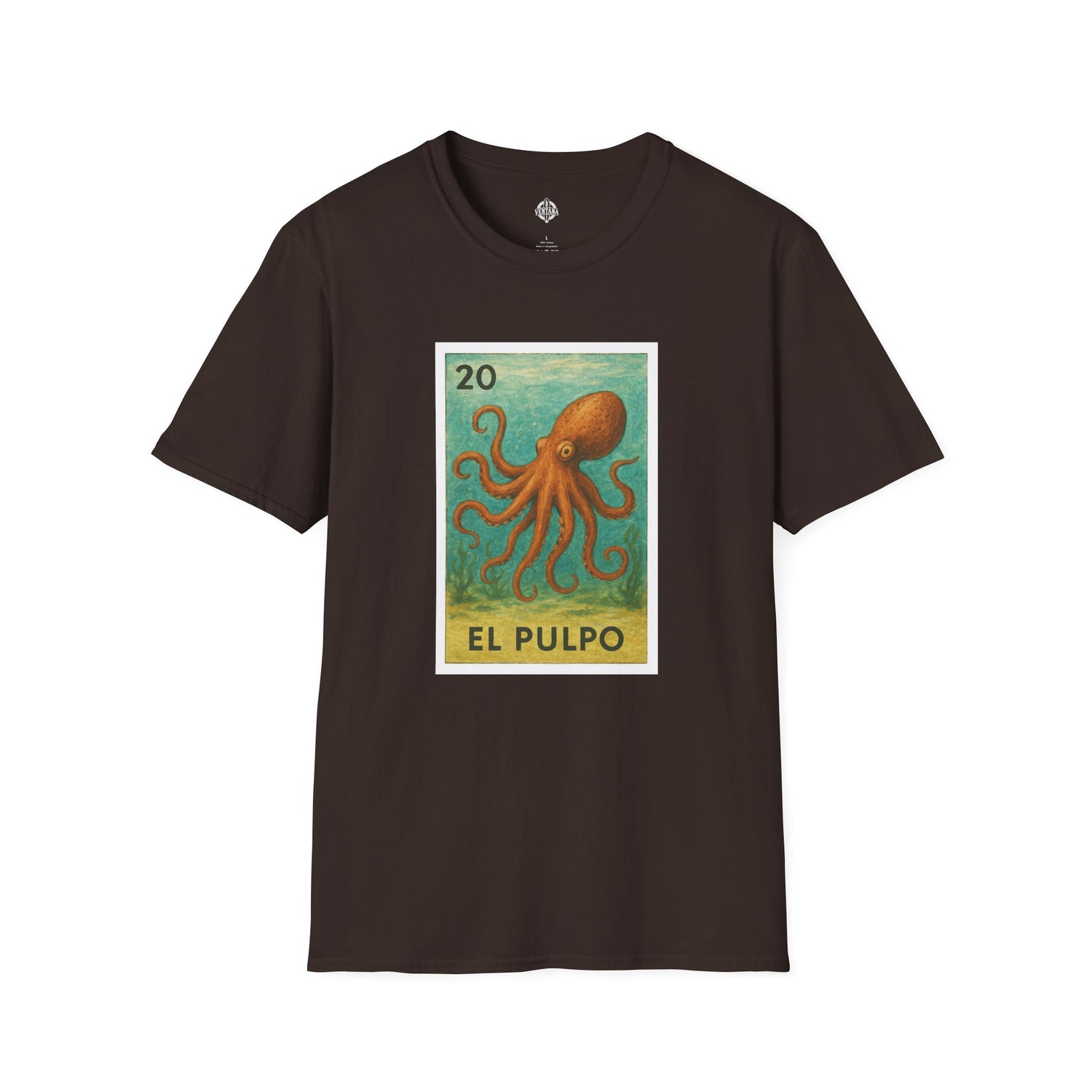 Octopus Lotería Unisex - Soft Style U.S. Cotton T-Shirt (El Pulpo)