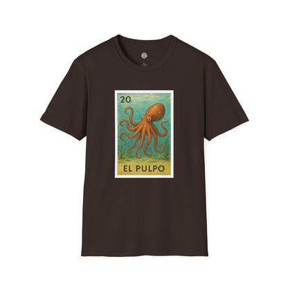 Octopus Lotería Unisex - Soft Style U.S. Cotton T-Shirt (El Pulpo)