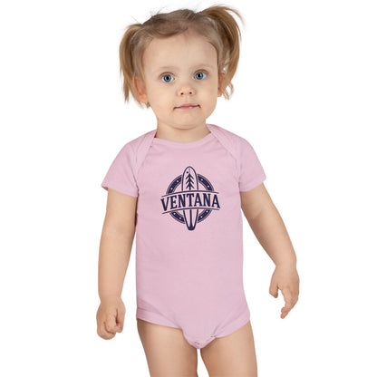 Ventana Treefish Logo - Baby Short Sleeve 100% Cotton Onesie