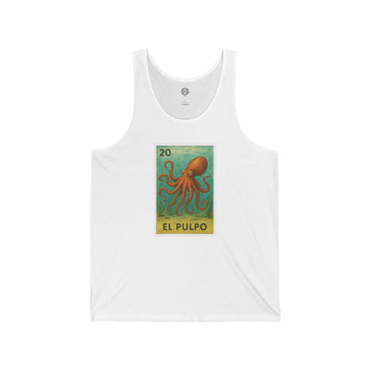 Octopus Lotería - Cotton Jersey Tank Top Unisex (El Pulpo)