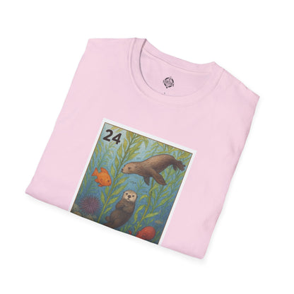 Kelp Forest Lotería Unisex - Soft Style U.S. Cotton T-Shirt (El Bosque de Algas)