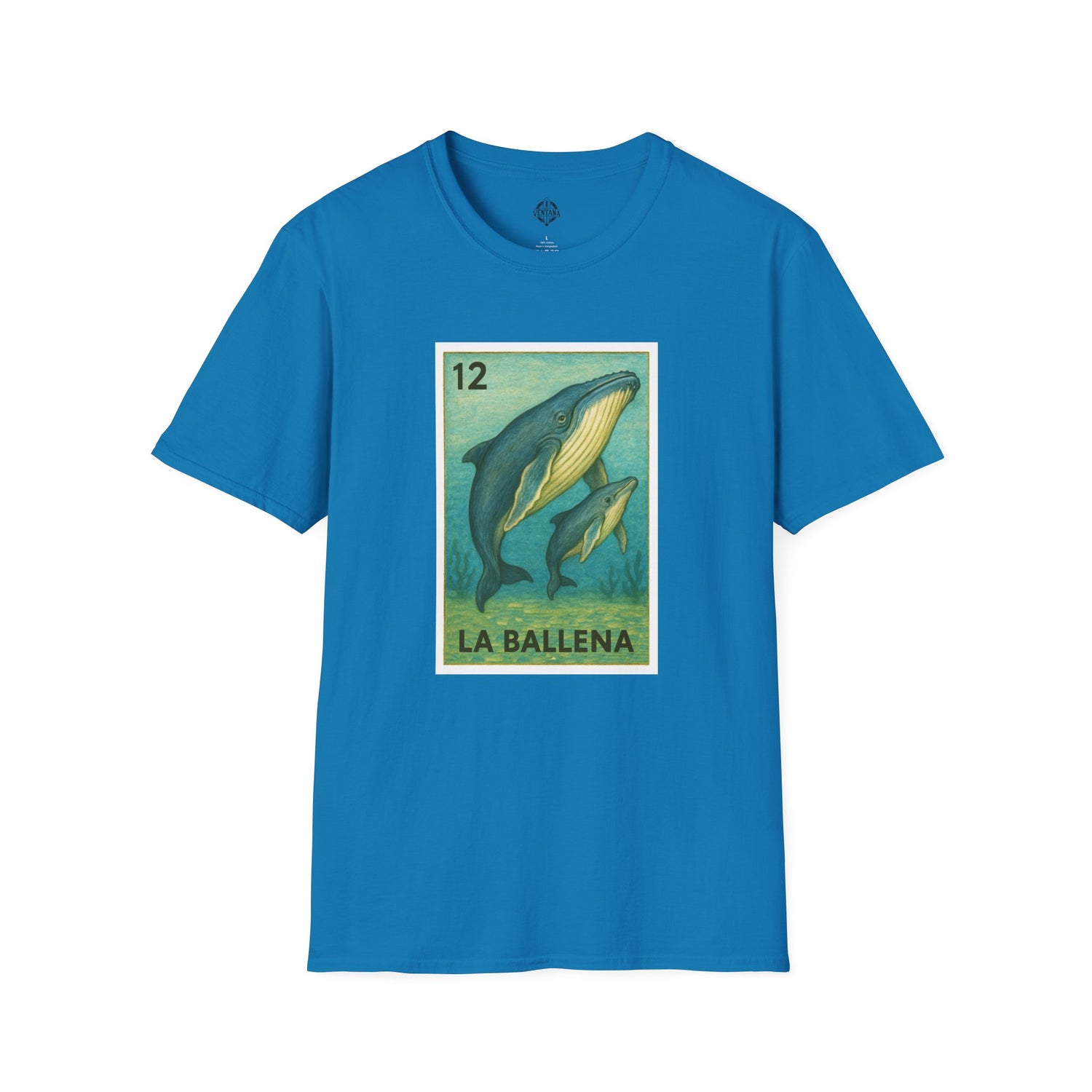 Whale Lotería Unisex - Soft Style U.S. Cotton T-Shirt (La Ballena)