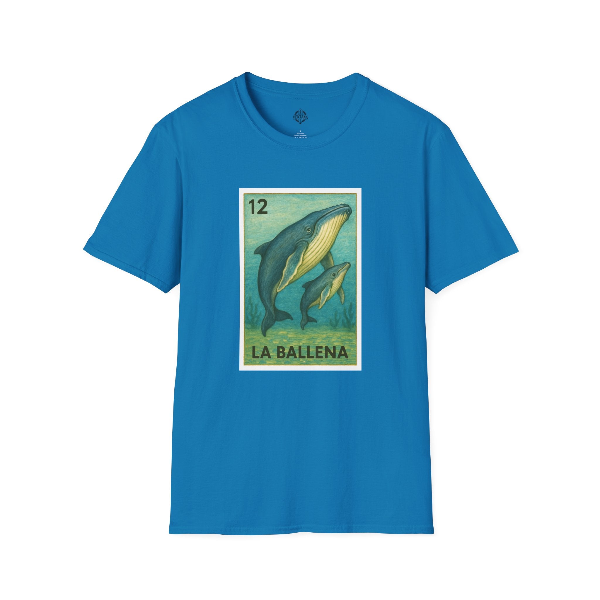 Whale Lotería Unisex - Soft Style U.S. Cotton T-Shirt (La Ballena)