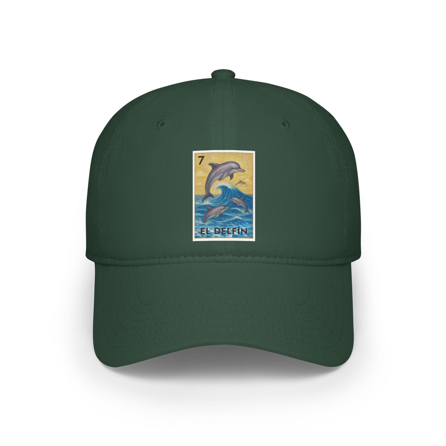 Dolphin Lotería Unisex - 100% Cotton Baseball Cap (El Delfín)