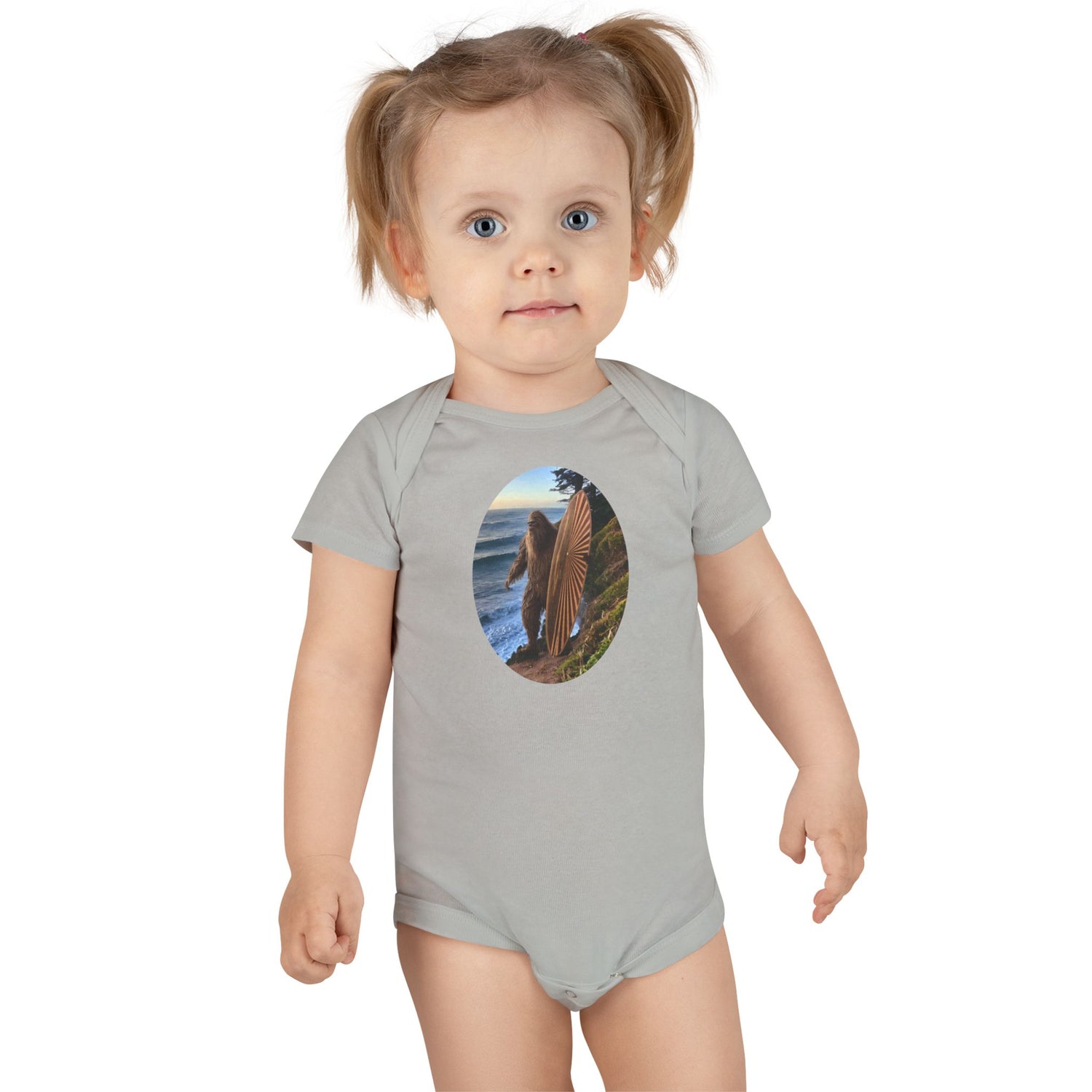 Ventana Real Surfsquatch - Baby Short Sleeve 100% Cotton Onesie