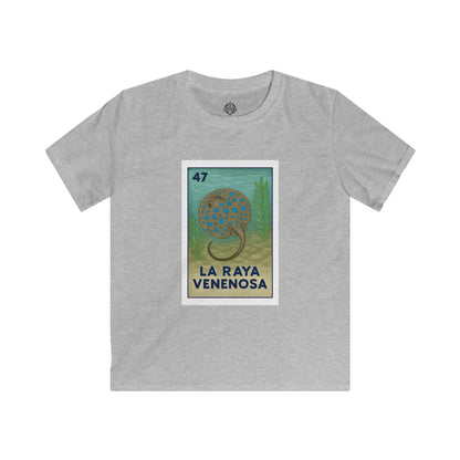 Stingray Lotería Kids - Soft Style U.S. Cotton T-Shirt (La Raya Venenosa)
