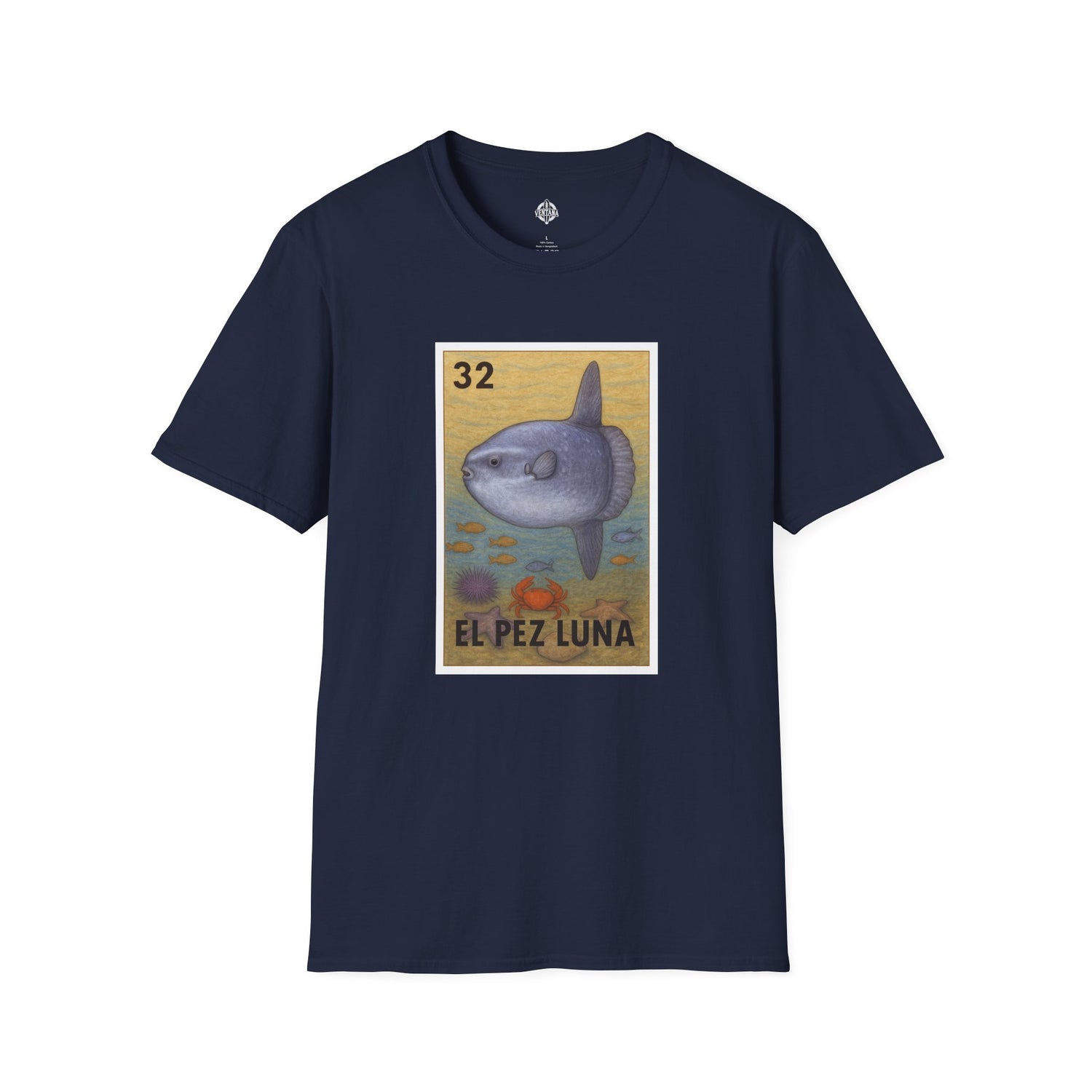 Sunfish Lotería Unisex - Soft Style U.S. Cotton T-Shirt (El Pez Luna)