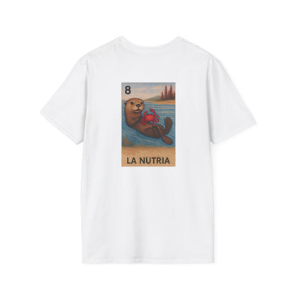 Sea Otter Lotería Unisex - Soft Style U.S. Cotton T-Shirt (La Nutria)