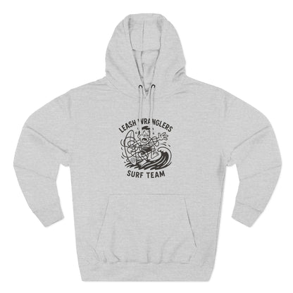 Leash Wranglers Surf Team Unisex - Pull-Over Cotton Blend Fleece Hoodie