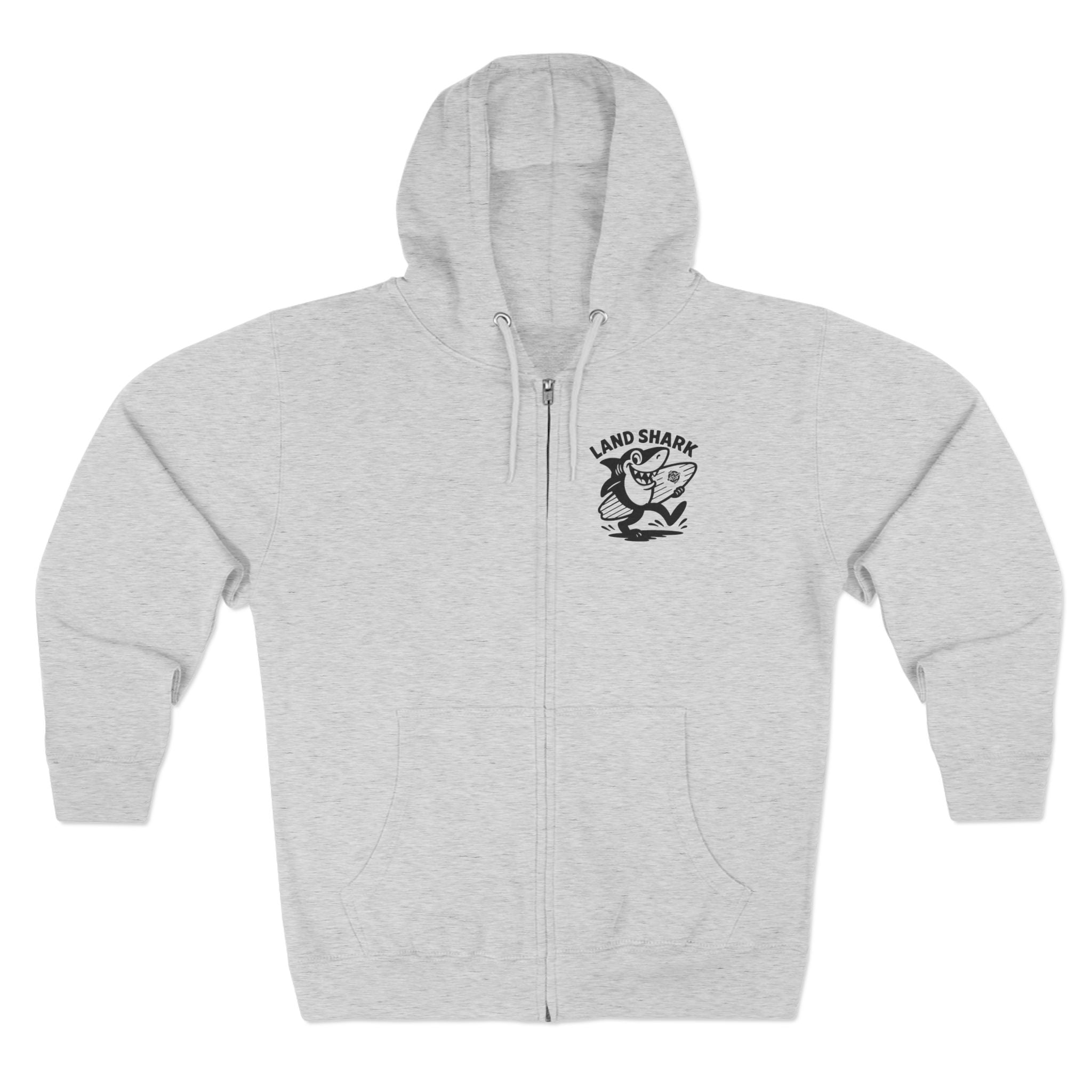 Land Shark Unisex - Zip Cotton Blend Fleece Hoodie