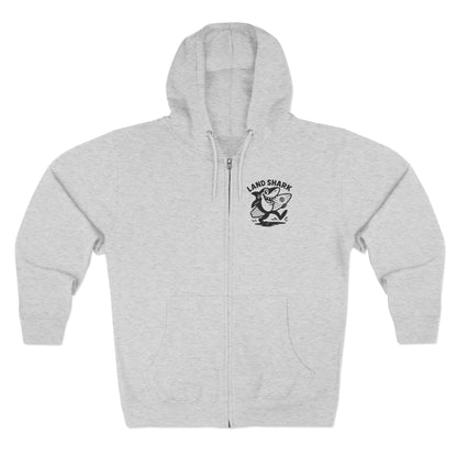 Land Shark Unisex - Zip Cotton Blend Fleece Hoodie