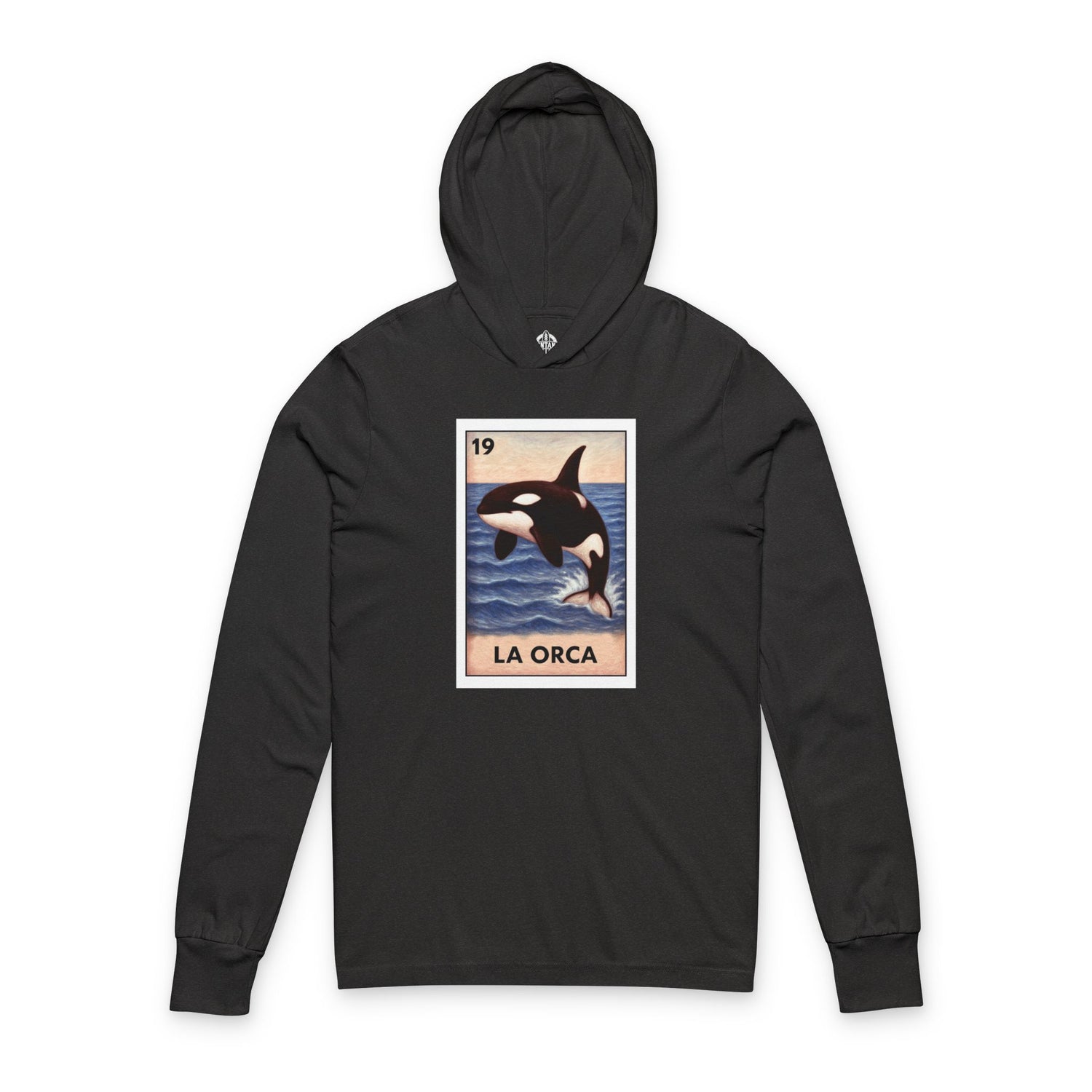 Orca Lotería Unisex - Cotton Hooded Long Sleeve Hooded T-Shirt (La Orca)