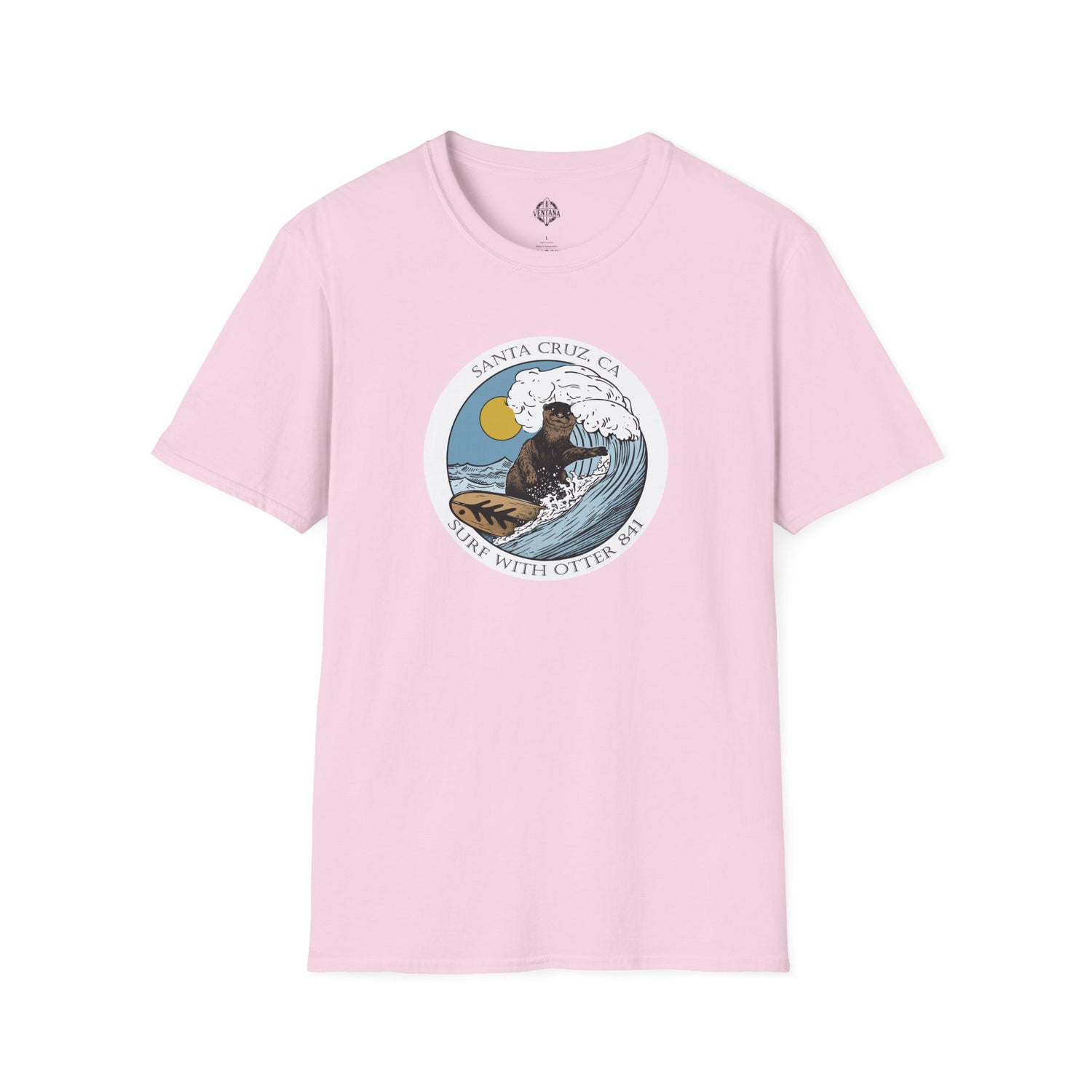 Surf with Otter 841 by Thiago Bianchini Unisex - Soft Style U.S. Cotton T-Shirt